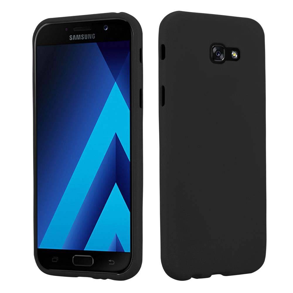 Cadorabo Schutzhülle für Samsung Galaxy A7 2017 Hülle in Schwarz Handyhülle TPU Etui Cover Case