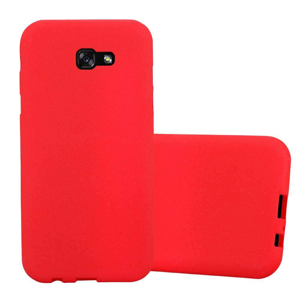 Cadorabo Schutzhülle für Samsung Galaxy A7 2017 Hülle in Rot Handyhülle TPU Etui Cover Case