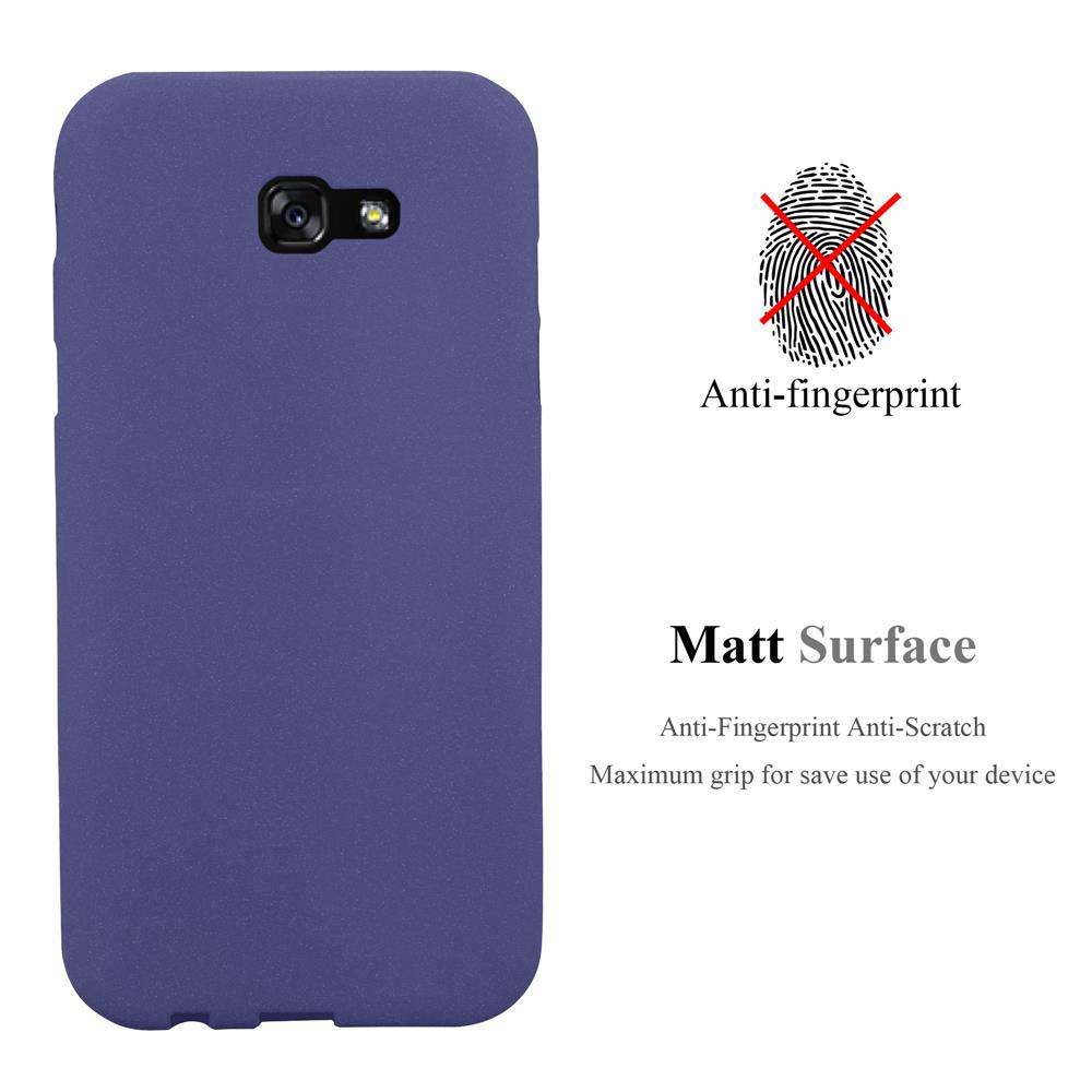 Cadorabo Schutzhülle für Samsung Galaxy A7 2017 Hülle in Blau Handyhülle TPU Etui Cover Case