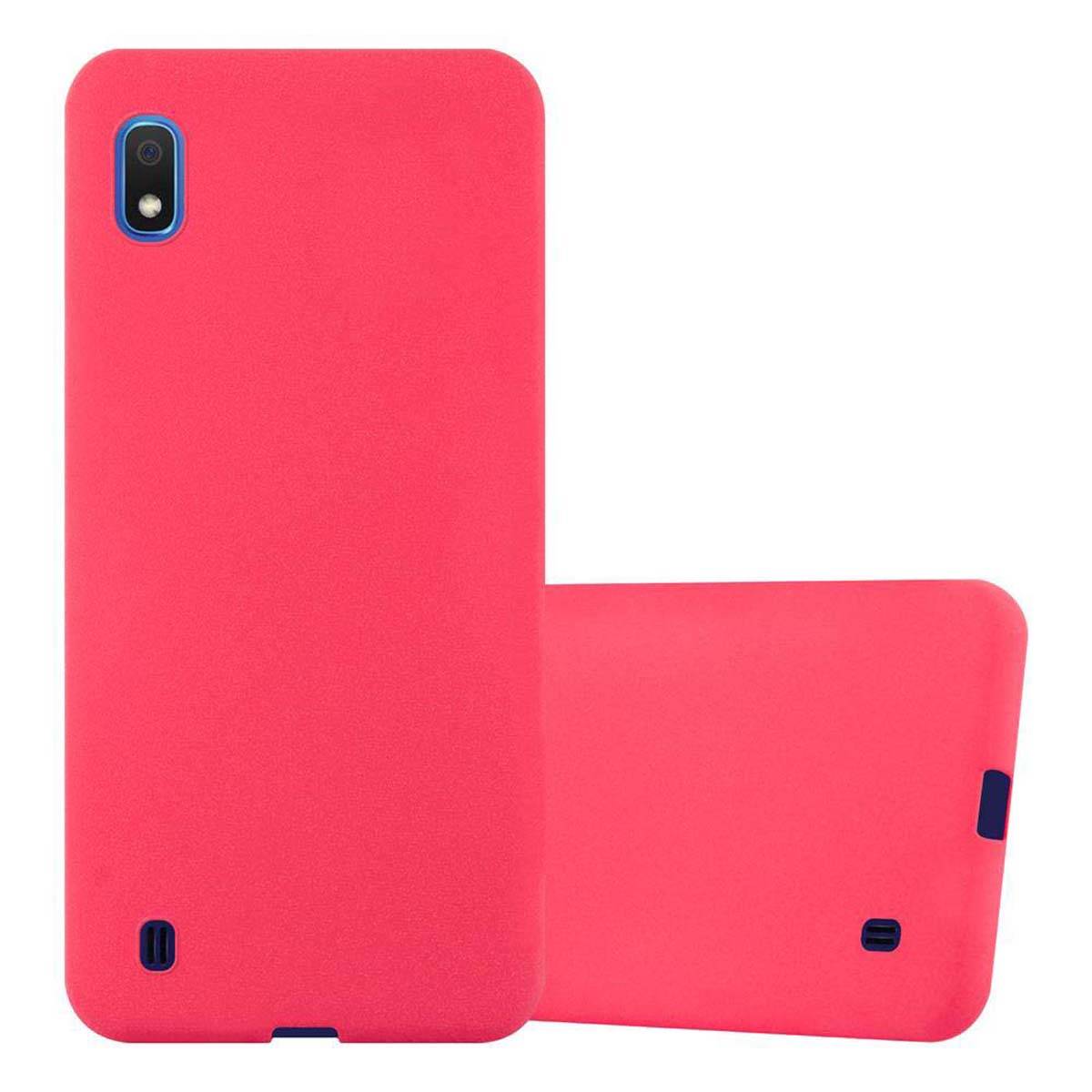 Cadorabo Schutzhülle für Samsung Galaxy A10 / M10 Hülle in Rot Handyhülle TPU Etui Cover Case