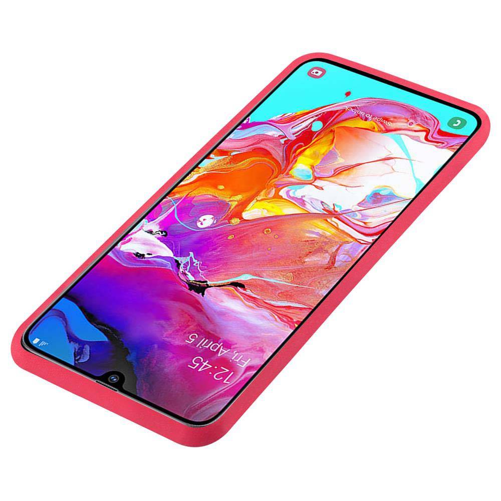 Cadorabo Schutzhülle für Samsung Galaxy A70 / A70s Hülle in Rot Handyhülle TPU Etui Cover Case