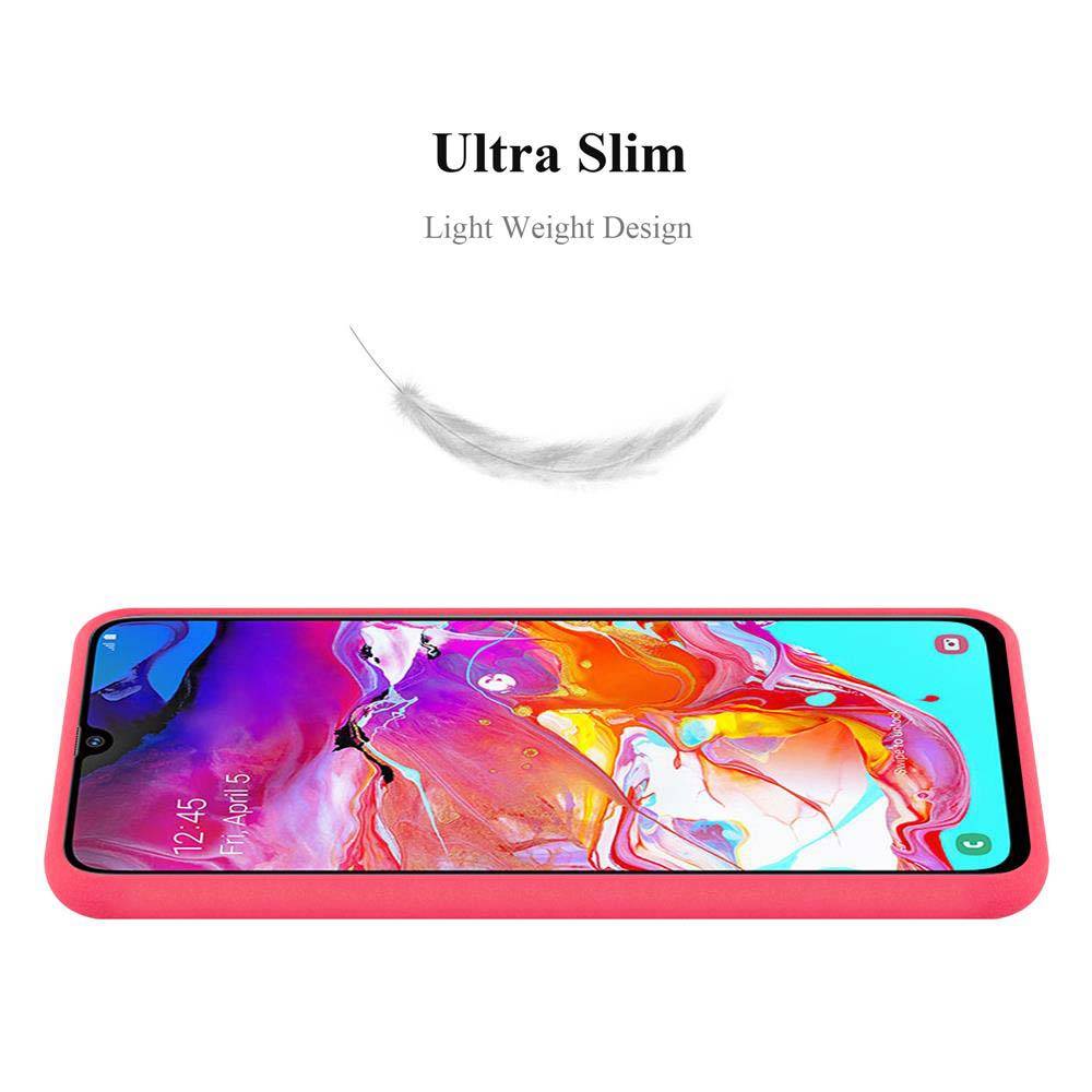Cadorabo Schutzhülle für Samsung Galaxy A70 / A70s Hülle in Rot Handyhülle TPU Etui Cover Case