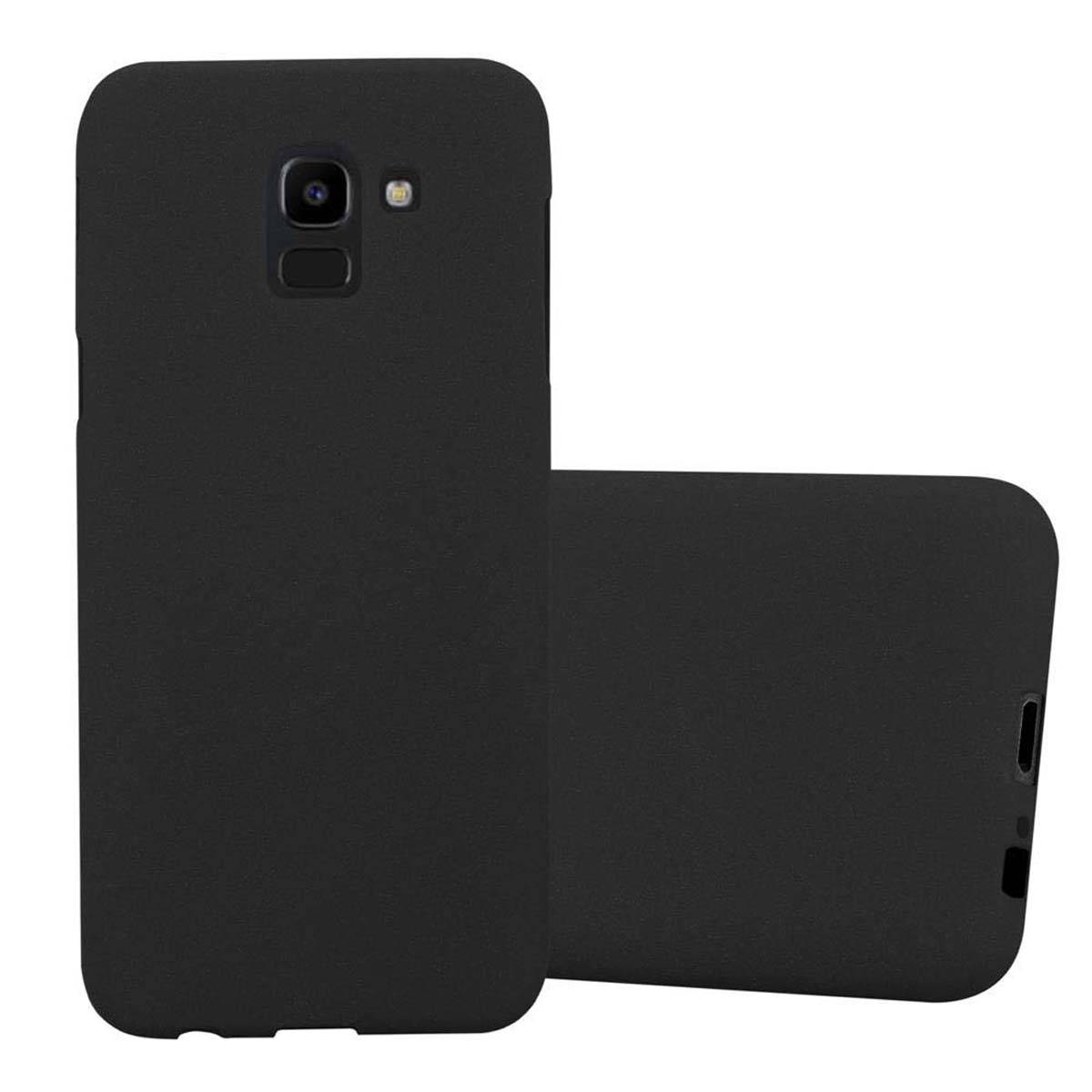 Cadorabo Schutzhülle für Samsung Galaxy J6 2018 Hülle in Schwarz Handyhülle TPU Etui Cover Case
