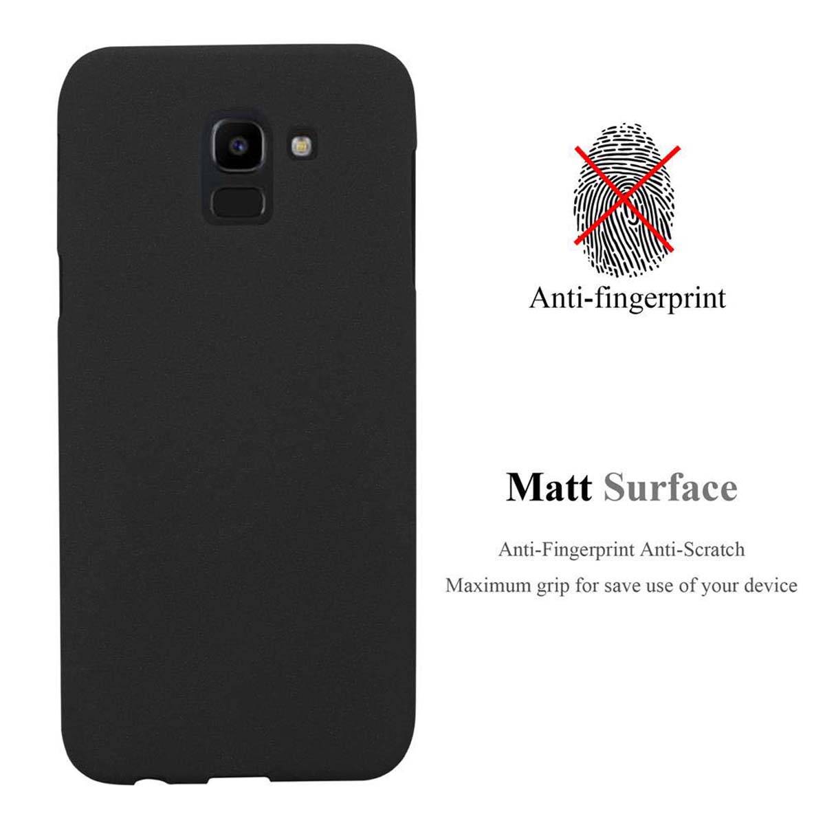Cadorabo Schutzhülle für Samsung Galaxy J6 2018 Hülle in Schwarz Handyhülle TPU Etui Cover Case