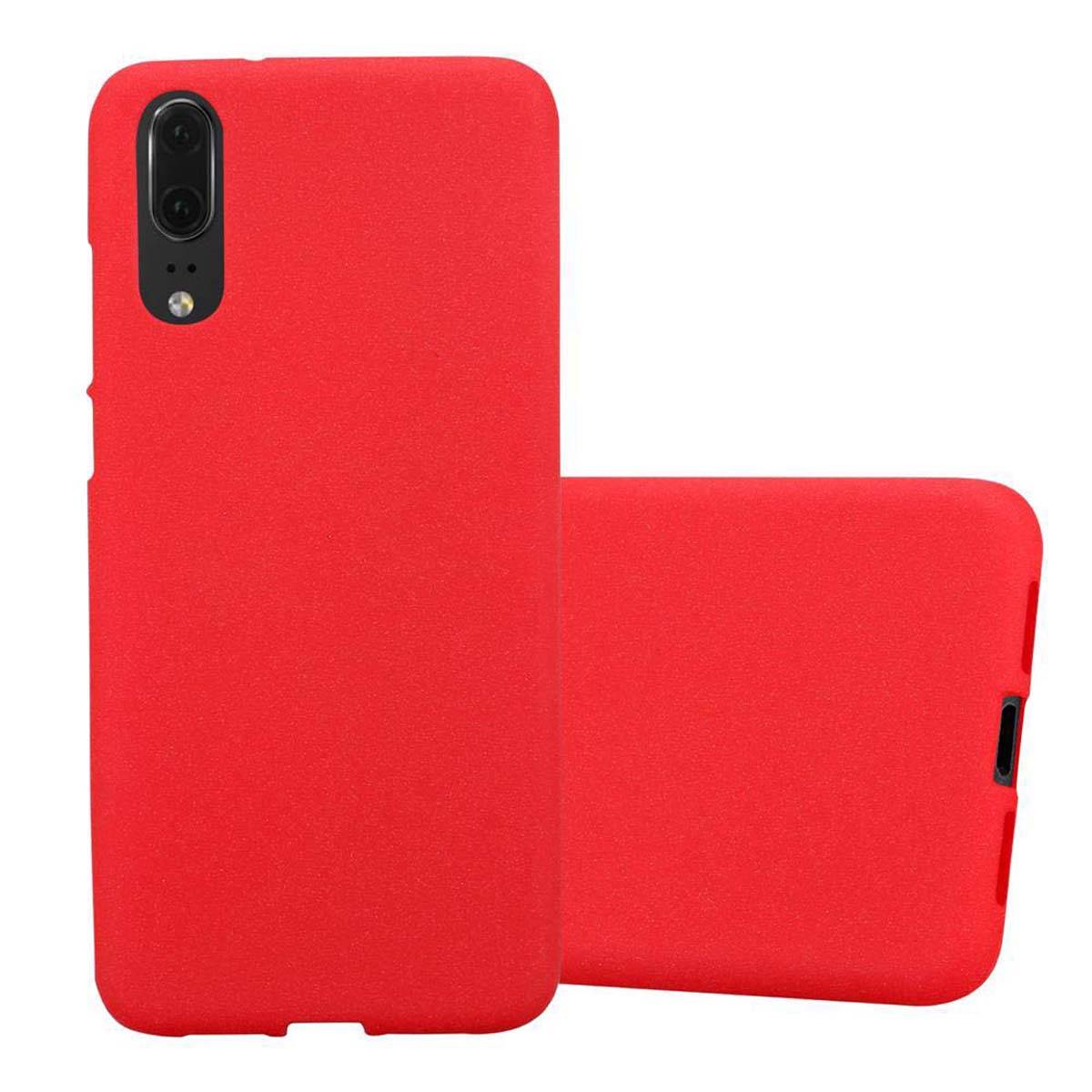 Cadorabo Schutzhülle für Huawei P20 Hülle in Rot Handyhülle TPU Etui Cover Case