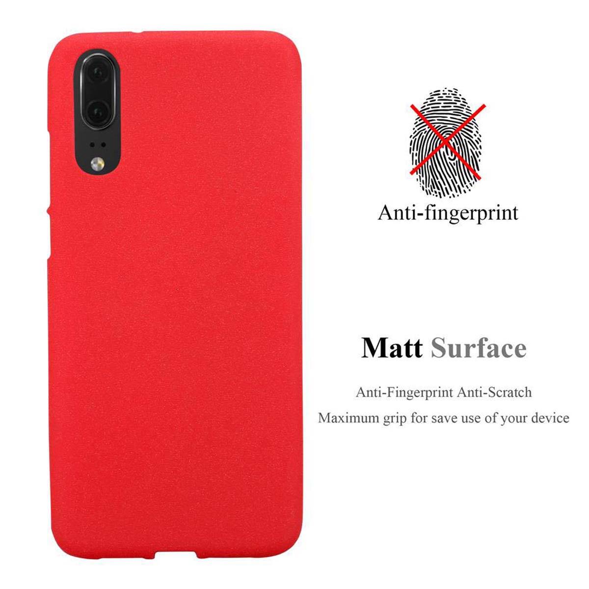 Cadorabo Schutzhülle für Huawei P20 Hülle in Rot Handyhülle TPU Etui Cover Case