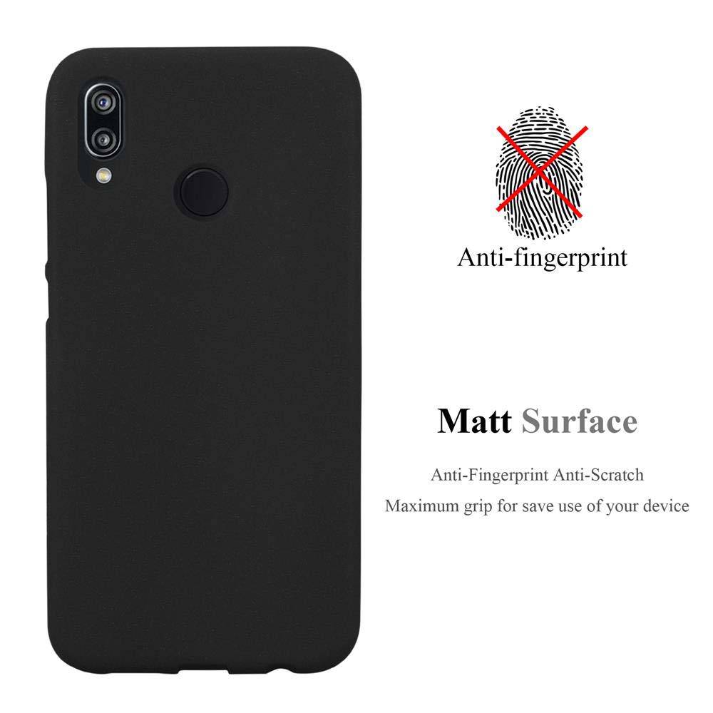 Cadorabo Schutzhülle für Huawei P20 LITE 2018 / NOVA 3E Hülle in Schwarz Handyhülle TPU Etui Cover Case