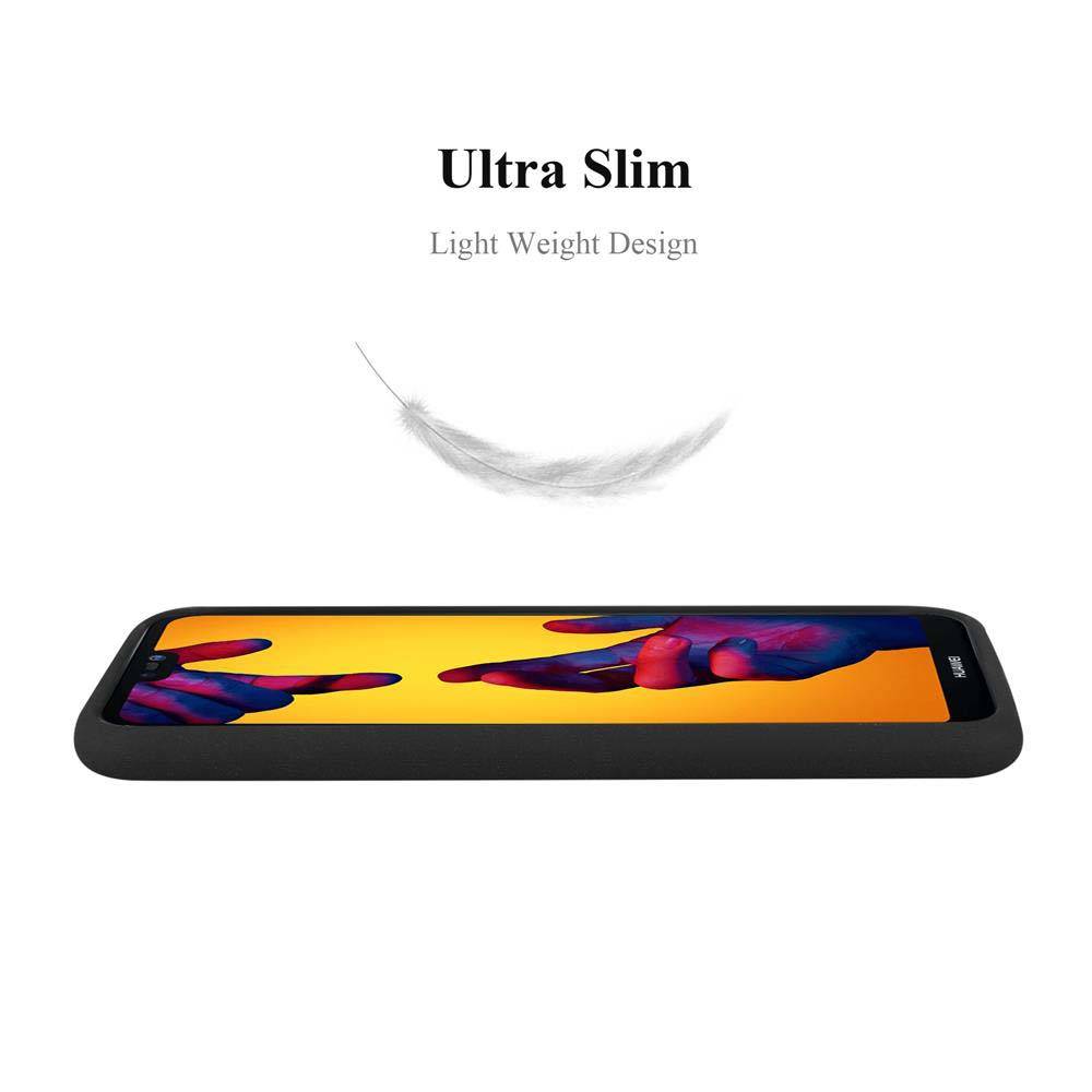 Cadorabo Schutzhülle für Huawei P20 LITE 2018 / NOVA 3E Hülle in Schwarz Handyhülle TPU Etui Cover Case