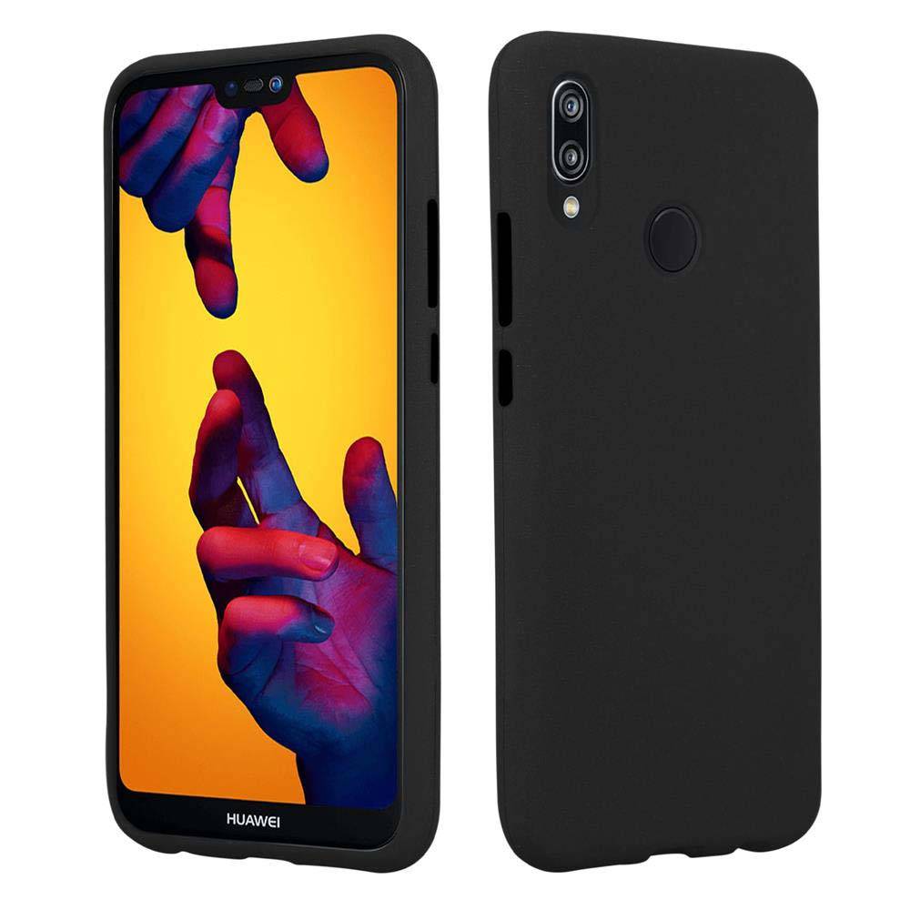 Cadorabo Schutzhülle für Huawei P20 LITE 2018 / NOVA 3E Hülle in Schwarz Handyhülle TPU Etui Cover Case