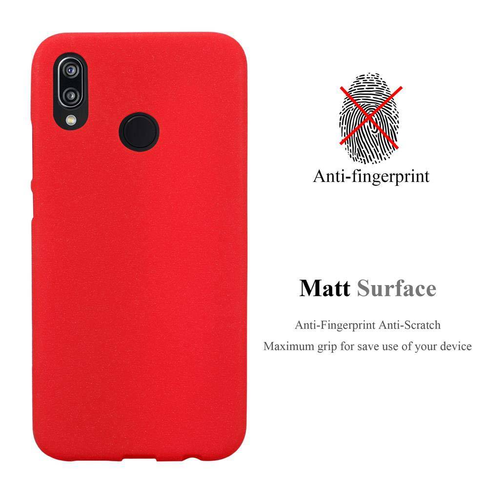 Cadorabo Schutzhülle für Huawei P20 LITE 2018 / NOVA 3E Hülle in Rot Handyhülle TPU Etui Cover Case