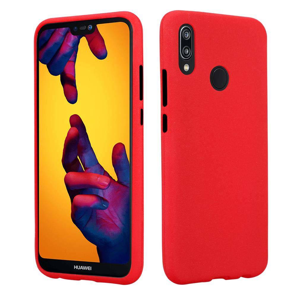Cadorabo Schutzhülle für Huawei P20 LITE 2018 / NOVA 3E Hülle in Rot Handyhülle TPU Etui Cover Case