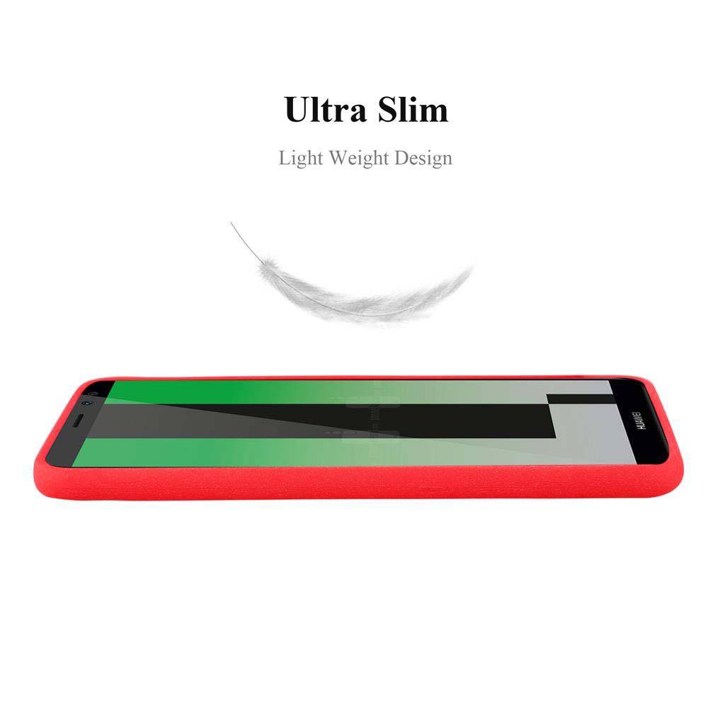Cadorabo Schutzhülle für Huawei MATE 10 LITE Hülle in Rot Handyhülle TPU Etui Cover Case