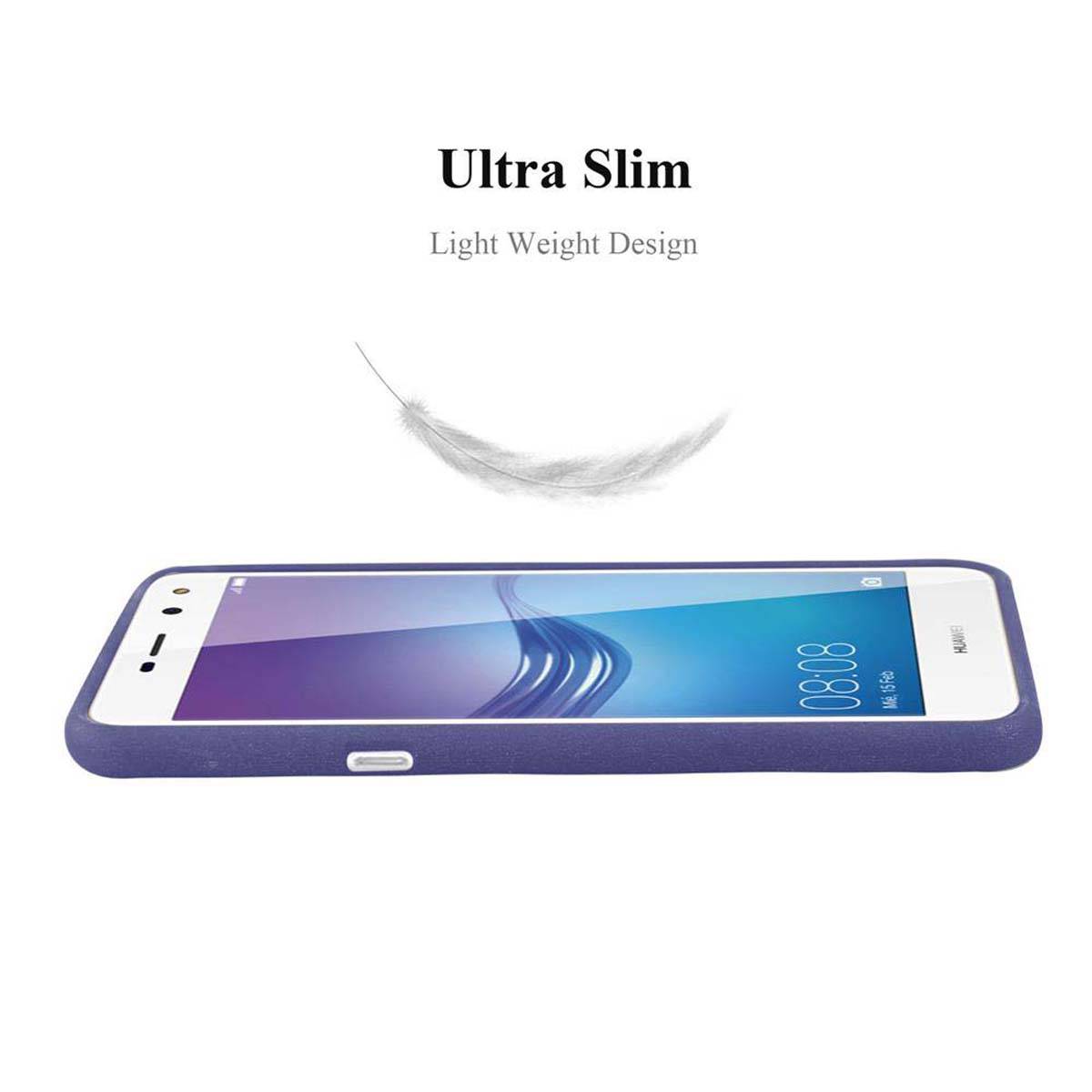 Cadorabo Schutzhülle für Huawei Y5 2017 / Y6 2017 Hülle in Blau Handyhülle TPU Etui Cover Case