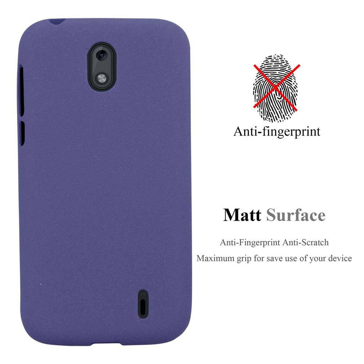 Cadorabo Schutzhülle für Nokia 1 2018 Hülle in Blau Handyhülle TPU Etui Cover Case