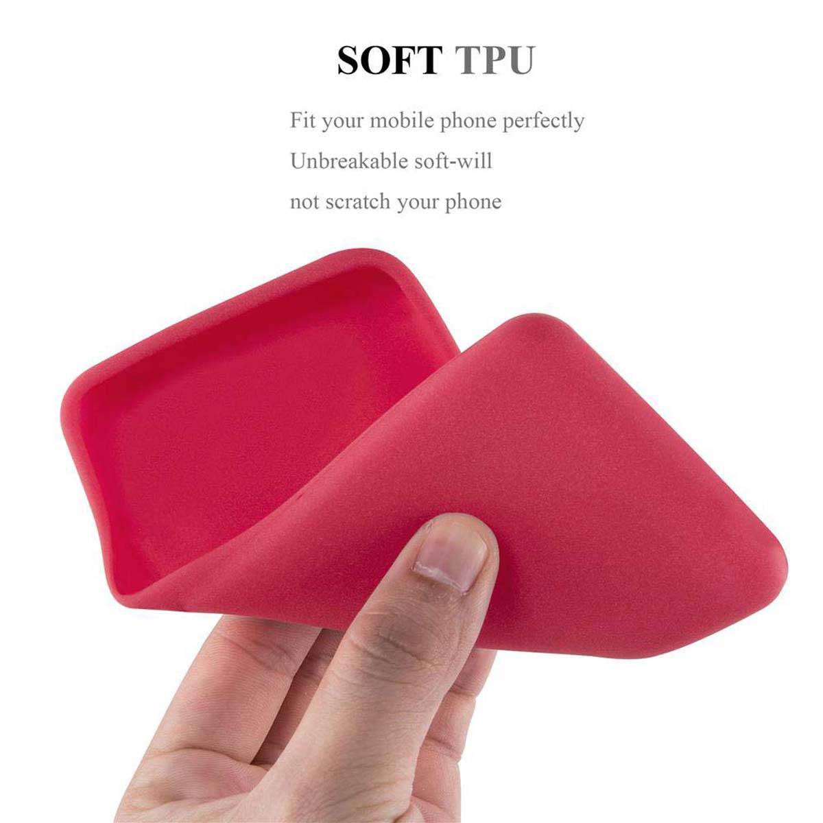 Cadorabo Schutzhülle für Nokia 6.1 Hülle in Rot Handyhülle TPU Etui Cover Case
