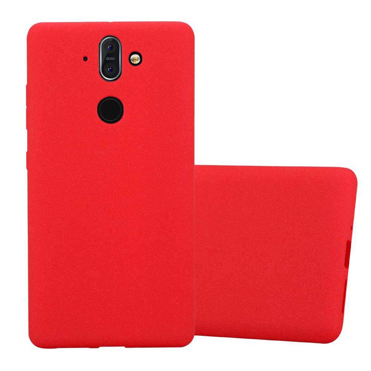 Cadorabo Schutzhülle für Nokia 8 Sirocco Hülle in Rot Handyhülle TPU Etui Cover Case