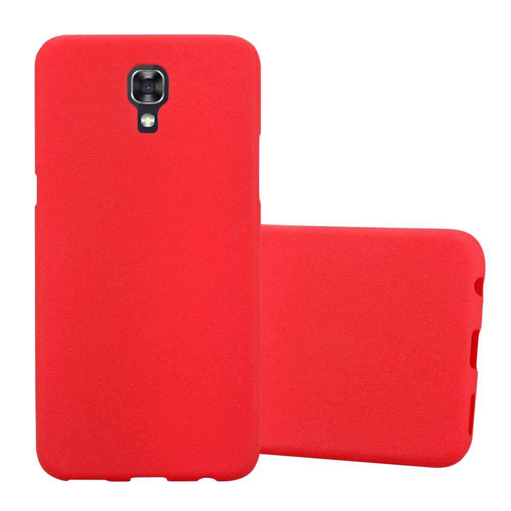 Cadorabo Schutzhülle für LG X SCREEN Hülle in Rot Handyhülle TPU Etui Cover Case