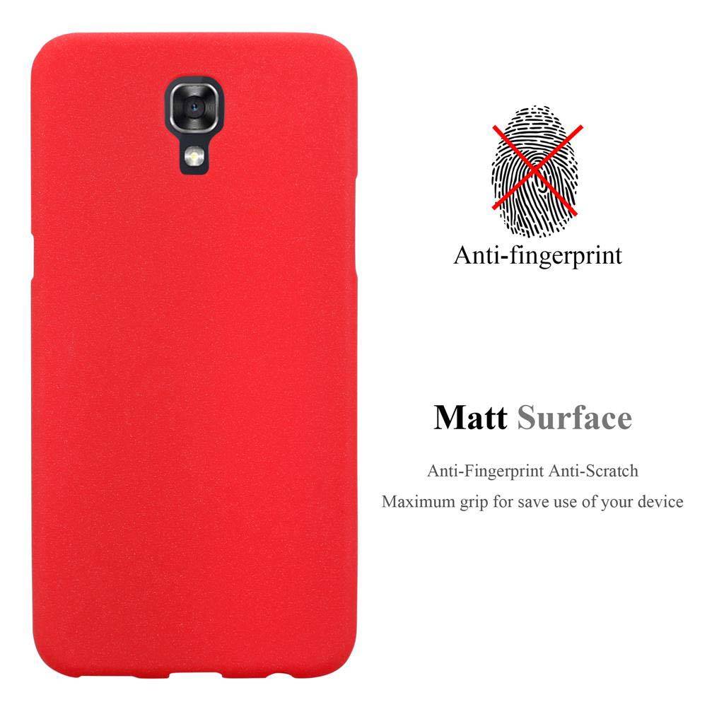 Cadorabo Schutzhülle für LG X SCREEN Hülle in Rot Handyhülle TPU Etui Cover Case