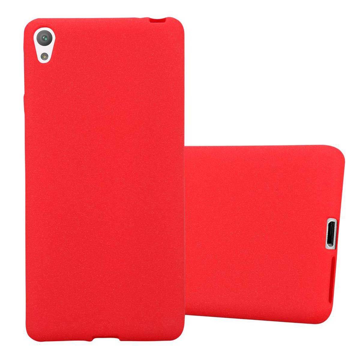 Cadorabo Schutzhülle für Sony Xperia E5 Hülle in Rot Handyhülle TPU Etui Cover Case