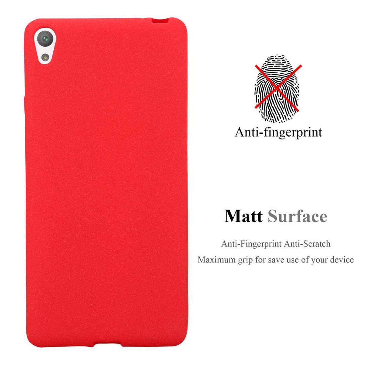 Cadorabo Schutzhülle für Sony Xperia E5 Hülle in Rot Handyhülle TPU Etui Cover Case