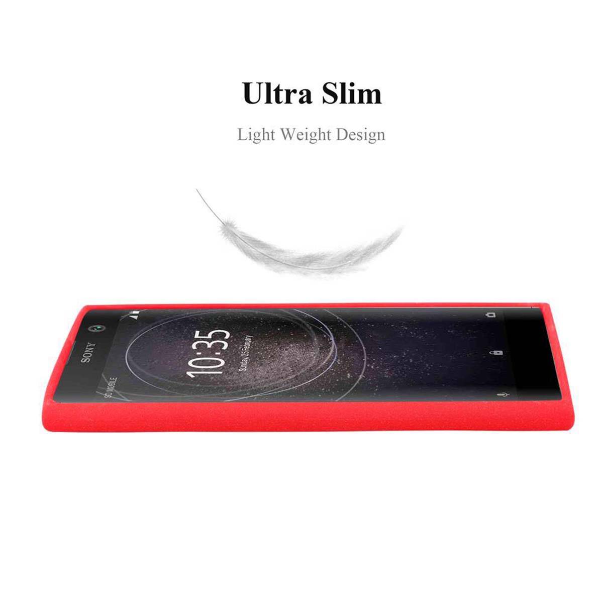 Cadorabo Schutzhülle für Sony Xperia L2 Hülle in Rot Handyhülle TPU Etui Cover Case