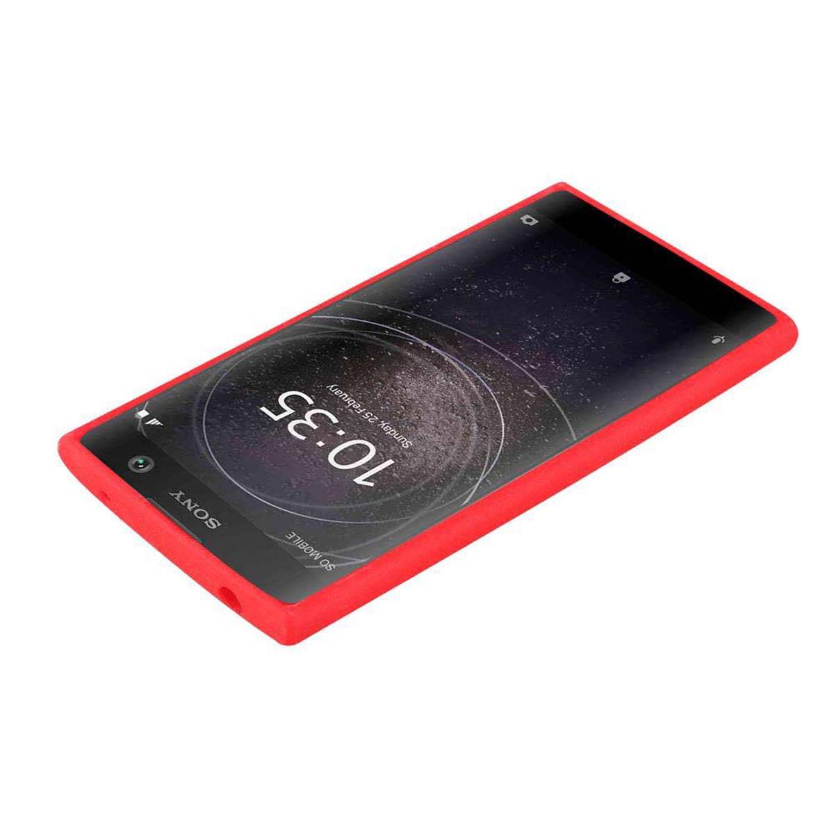 Cadorabo Schutzhülle für Sony Xperia L2 Hülle in Rot Handyhülle TPU Etui Cover Case