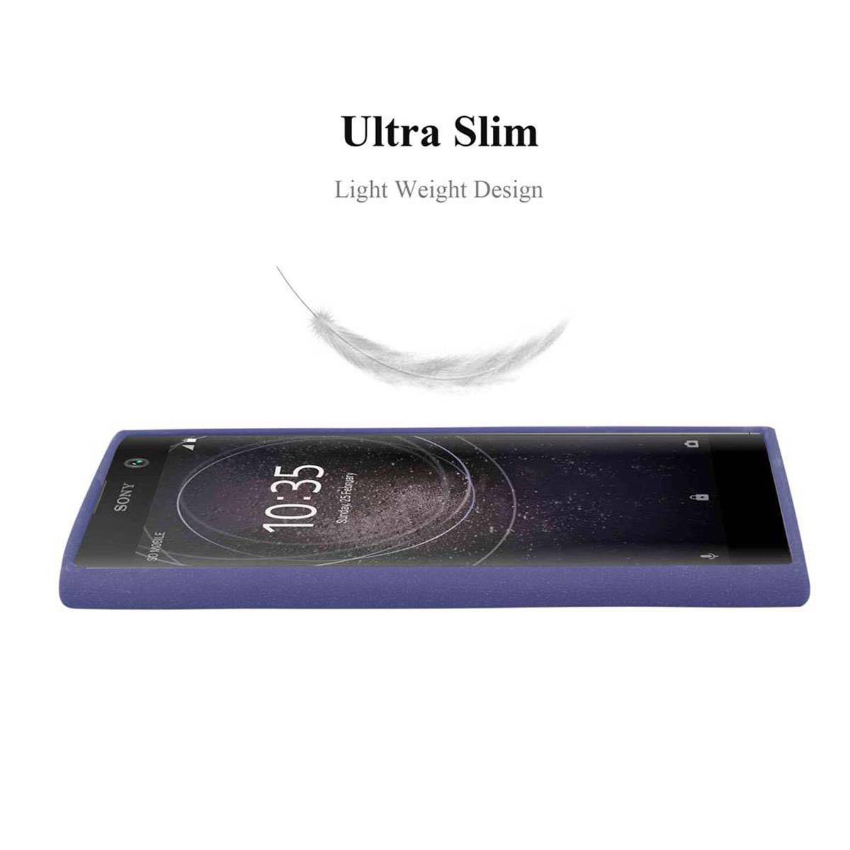 Cadorabo Schutzhülle für Sony Xperia L2 Hülle in Blau Handyhülle TPU Etui Cover Case