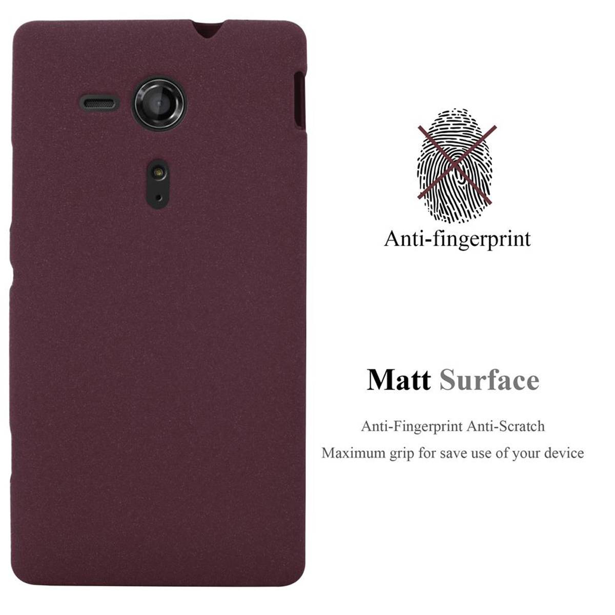 Cadorabo Schutzhülle für Sony Xperia SP Hülle in Lila Handyhülle TPU Etui Cover Case