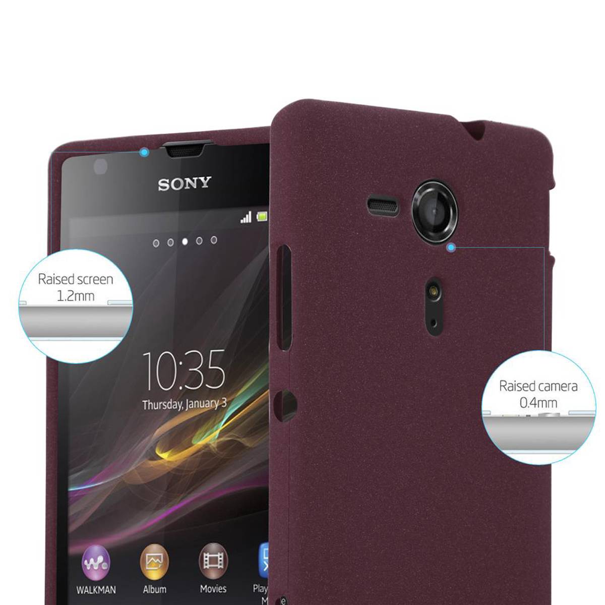 Cadorabo Schutzhülle für Sony Xperia SP Hülle in Lila Handyhülle TPU Etui Cover Case
