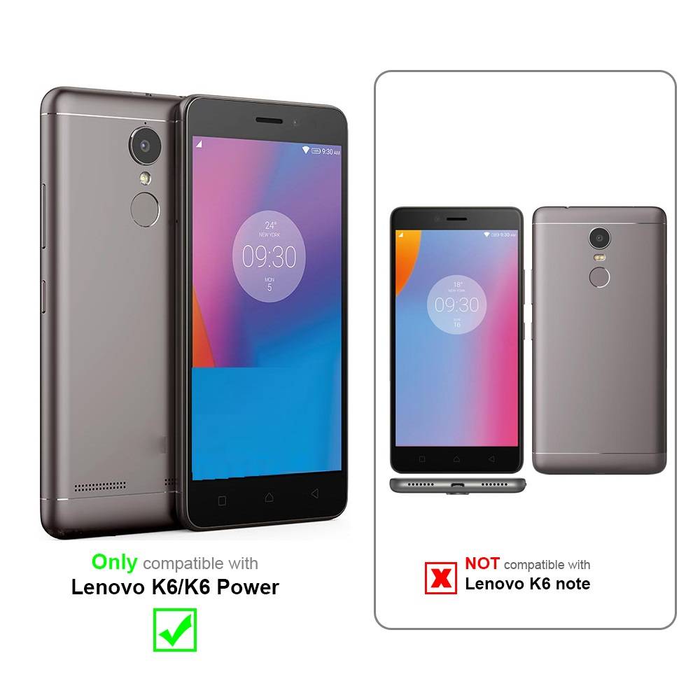 Cadorabo Schutzhülle für Lenovo K6 / K6 POWER Hülle in Schwarz Handyhülle TPU Etui Cover Case