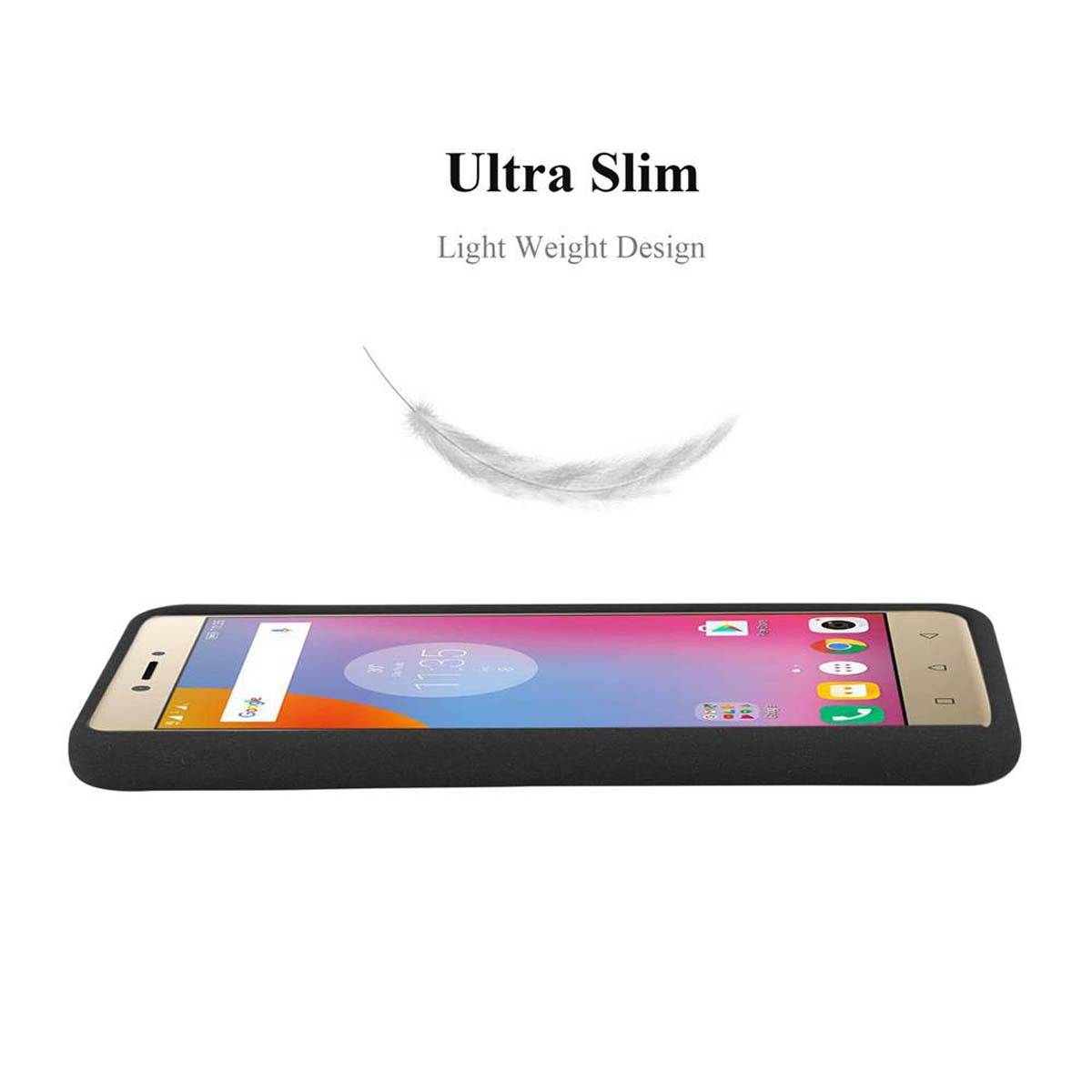 Cadorabo Schutzhülle für Lenovo K6 / K6 POWER Hülle in Schwarz Handyhülle TPU Etui Cover Case