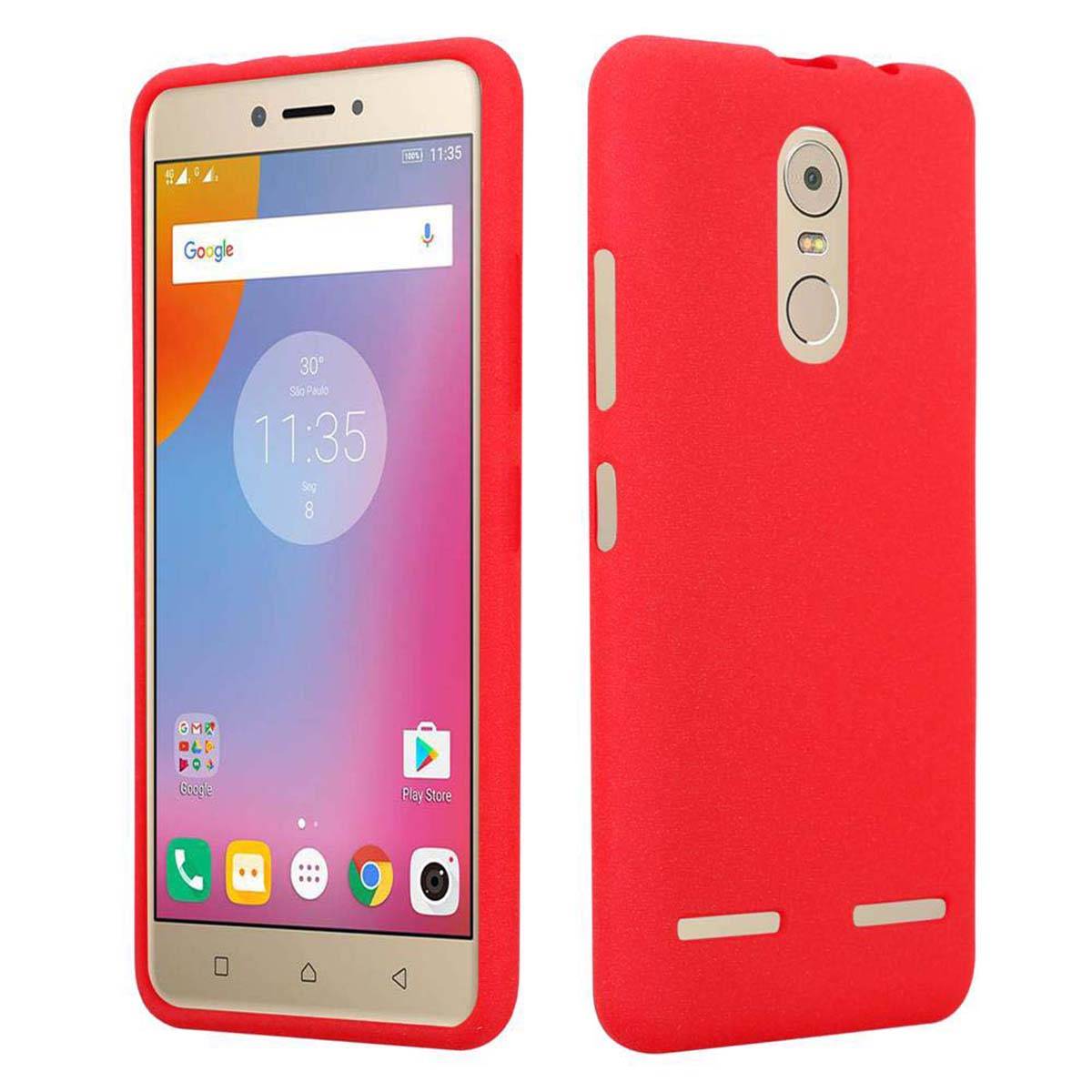 Cadorabo Schutzhülle für Lenovo K6 / K6 POWER Hülle in Rot Handyhülle TPU Etui Cover Case
