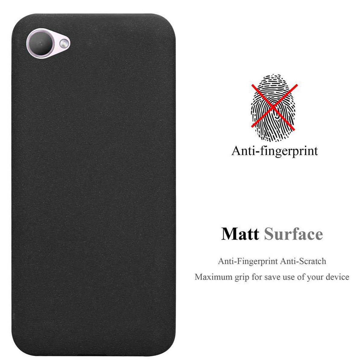 Cadorabo Schutzhülle für HTC Desire 12 Hülle in Schwarz Handyhülle TPU Etui Cover Case