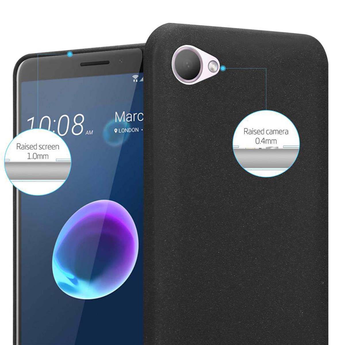 Cadorabo Schutzhülle für HTC Desire 12 Hülle in Schwarz Handyhülle TPU Etui Cover Case