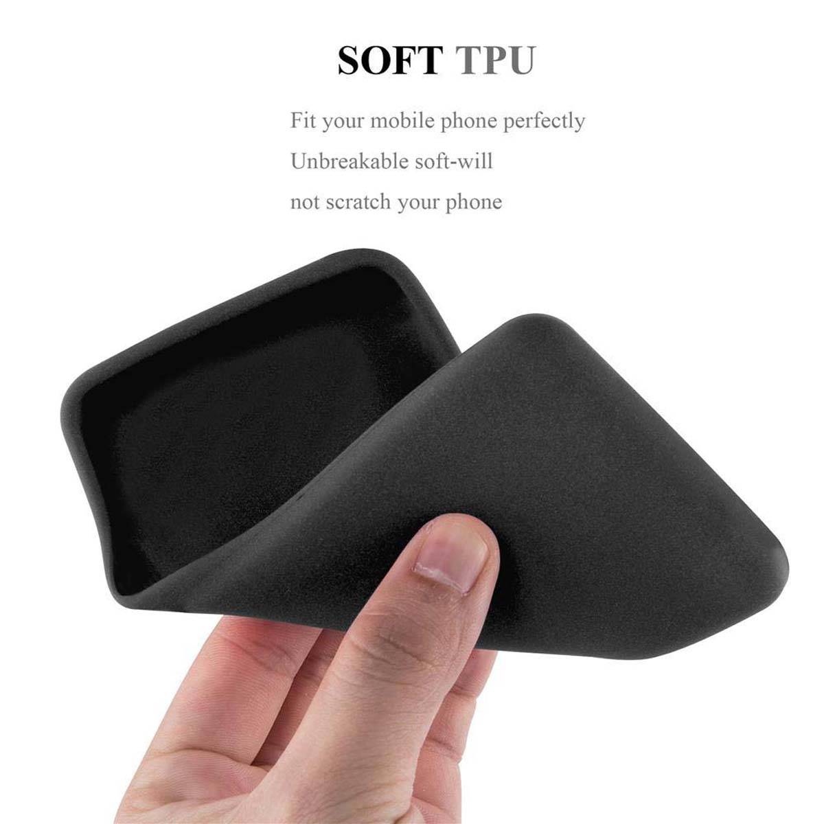 Cadorabo Schutzhülle für HTC Desire 12 Hülle in Schwarz Handyhülle TPU Etui Cover Case
