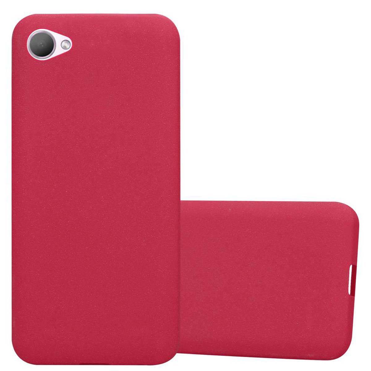 Cadorabo Schutzhülle für HTC Desire 12 Hülle in Rot Handyhülle TPU Etui Cover Case