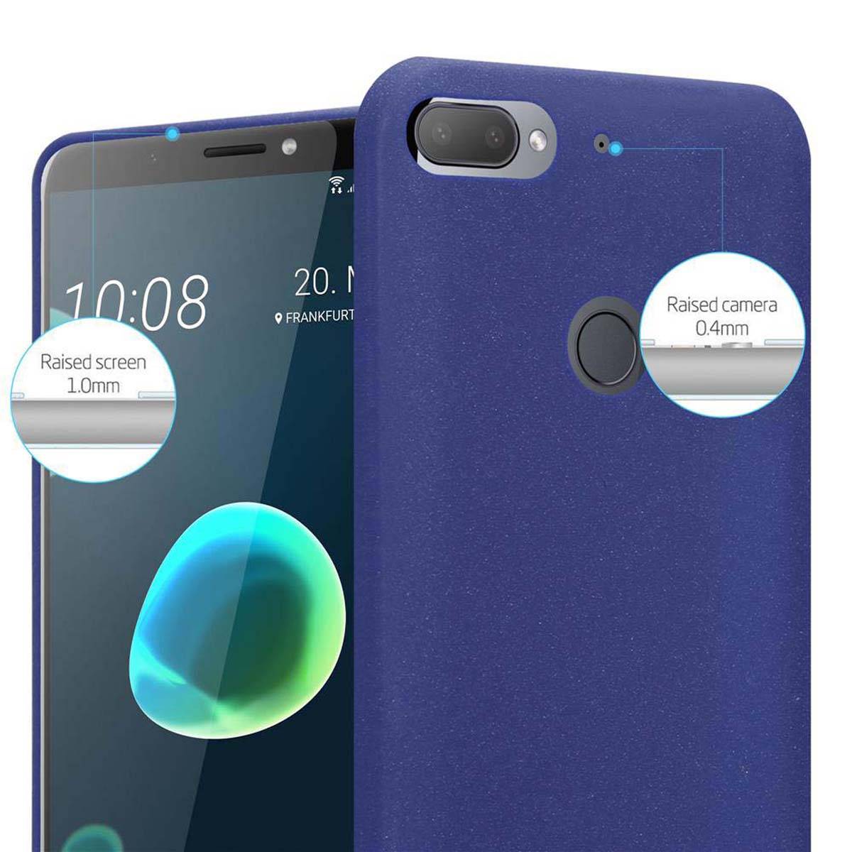 Cadorabo Schutzhülle für HTC Desire 12 PLUS Hülle in Blau Handyhülle TPU Etui Cover Case