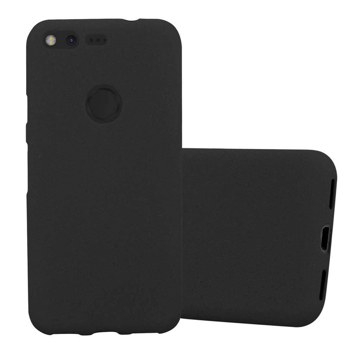 Cadorabo Schutzhülle für Google PIXEL Hülle in Schwarz Handyhülle TPU Etui Cover Case
