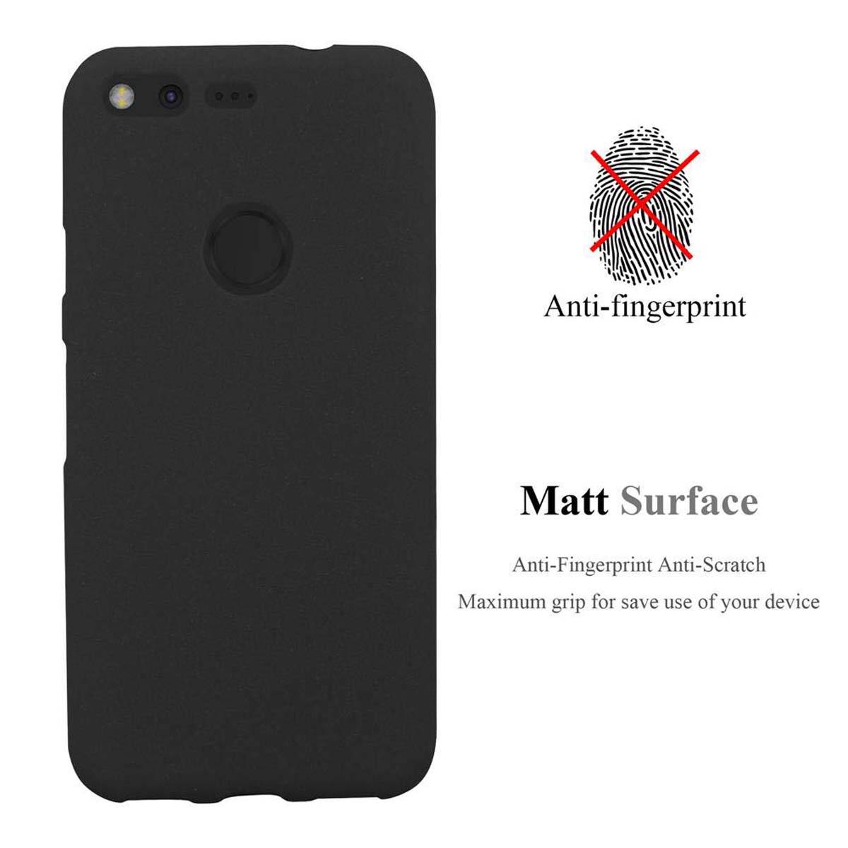 Cadorabo Schutzhülle für Google PIXEL Hülle in Schwarz Handyhülle TPU Etui Cover Case