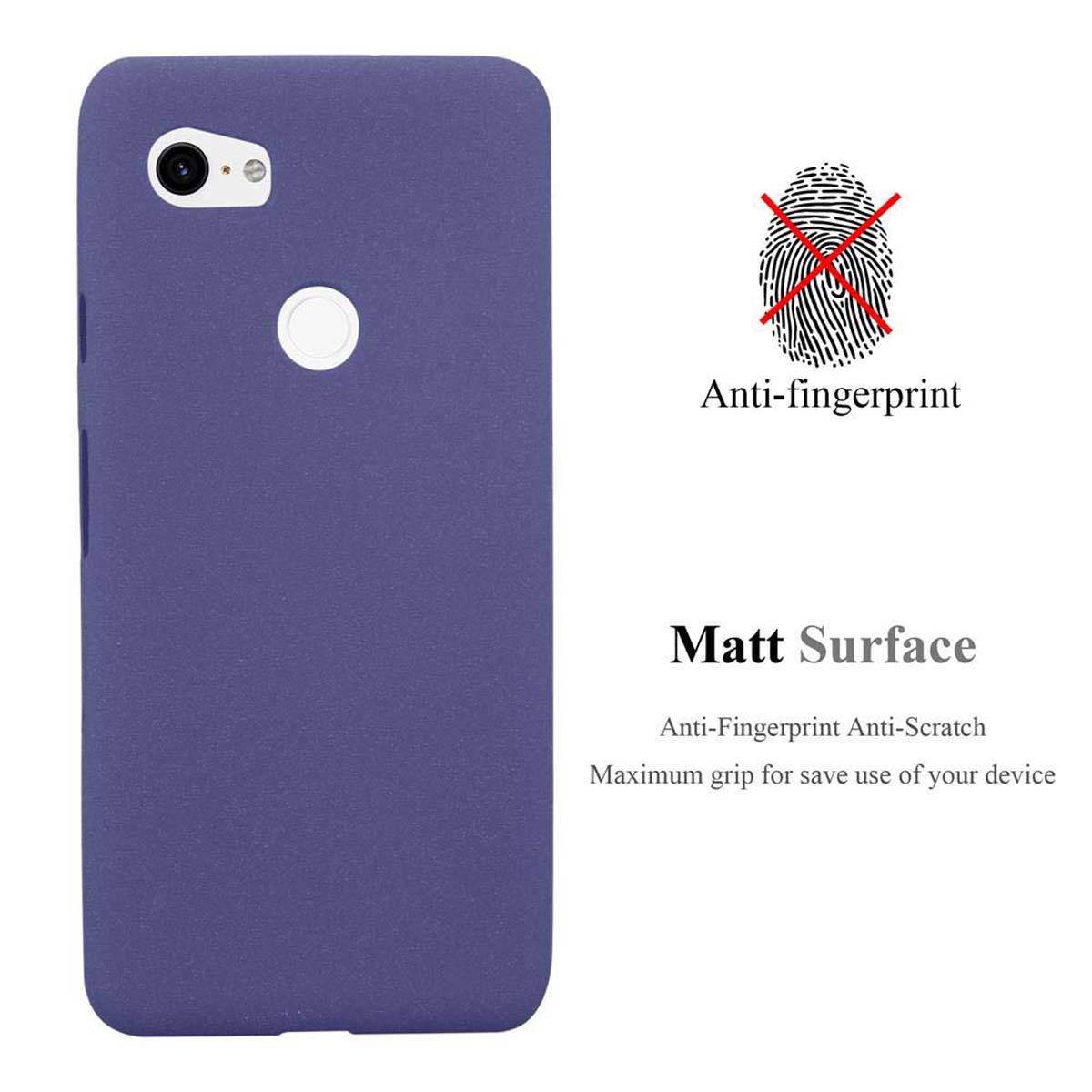 Cadorabo Schutzhülle für Google PIXEL 2 XL Hülle in Blau Handyhülle TPU Etui Cover Case