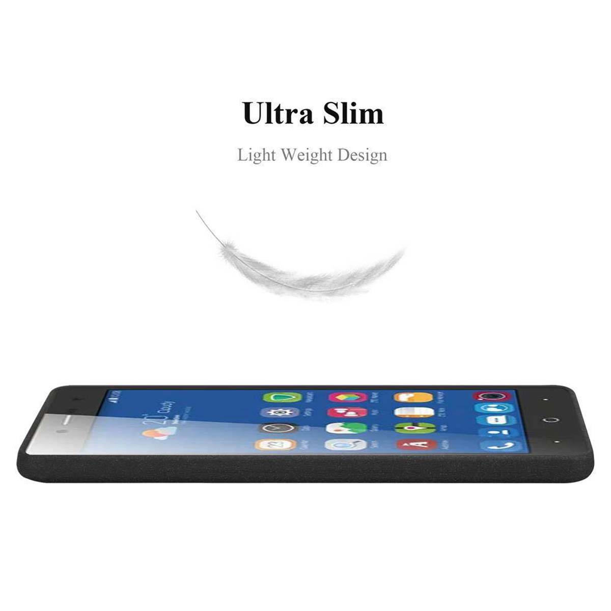 Cadorabo Schutzhülle für ZTE Blade L7 Hülle in Schwarz Handyhülle TPU Etui Cover Case