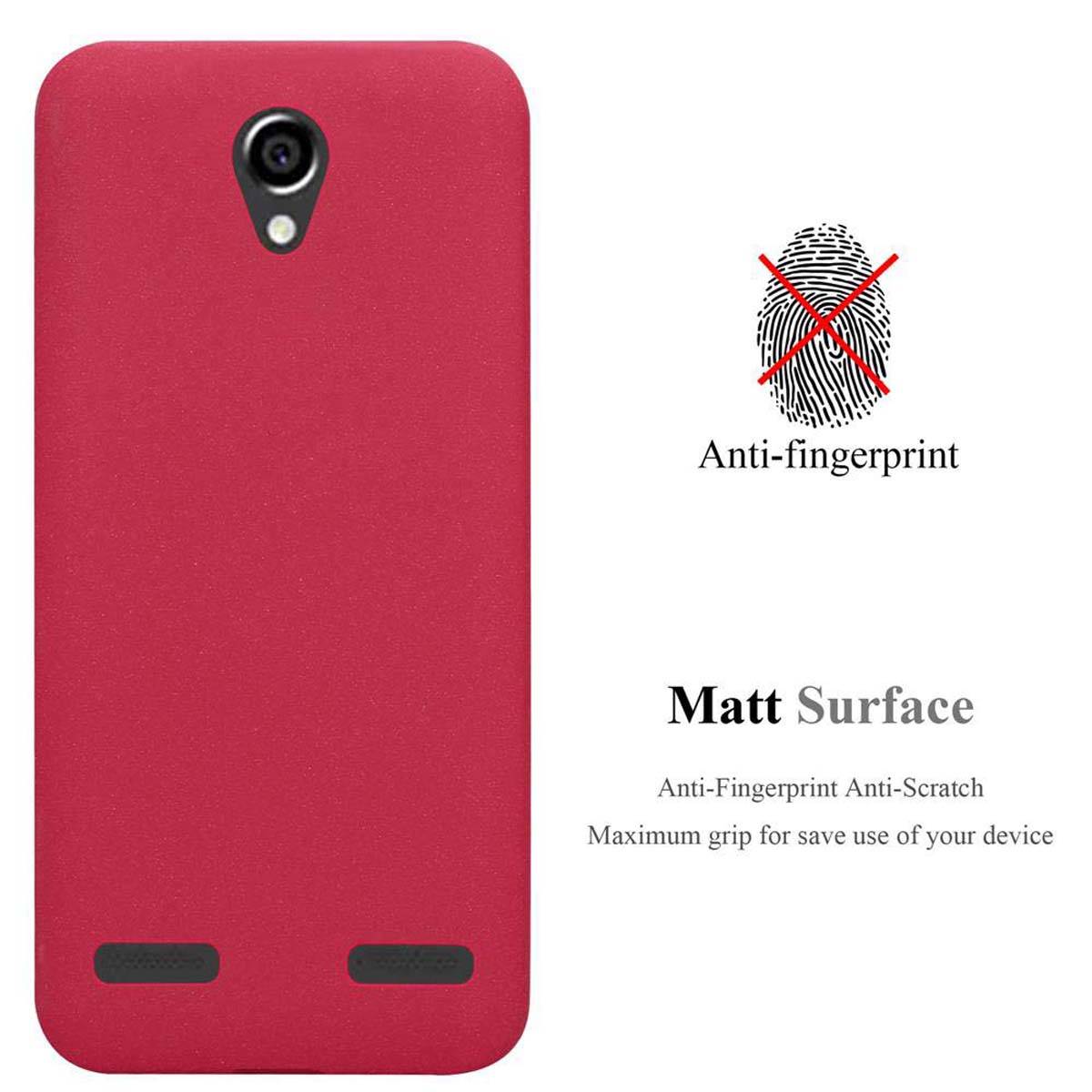 Cadorabo Schutzhülle für ZTE Blade L7 Hülle in Rot Handyhülle TPU Etui Cover Case