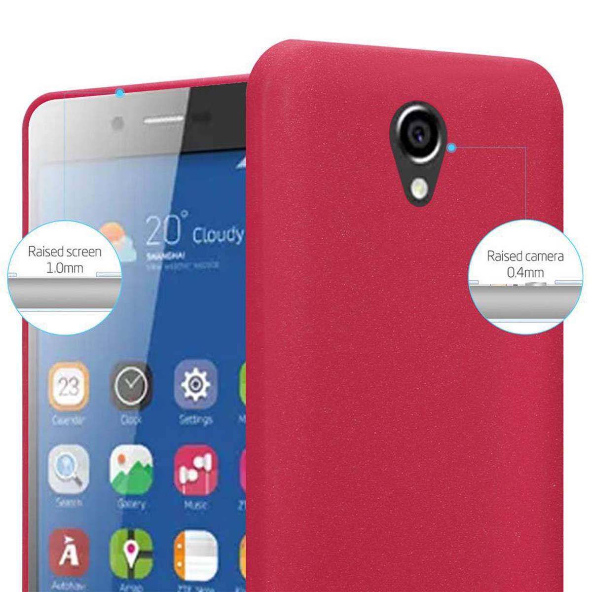 Cadorabo Schutzhülle für ZTE Blade L7 Hülle in Rot Handyhülle TPU Etui Cover Case