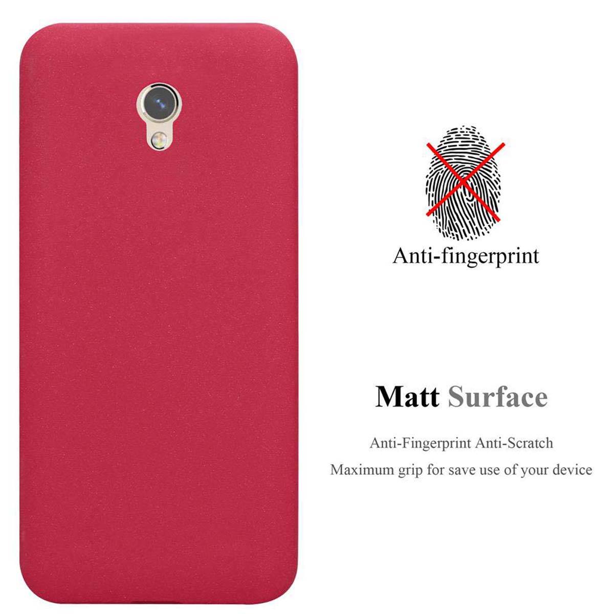 Cadorabo Schutzhülle für ZTE Blade V7 Hülle in Rot Handyhülle TPU Etui Cover Case