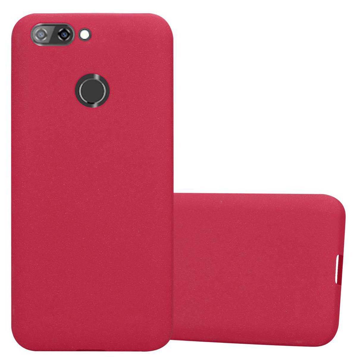 Cadorabo Schutzhülle für ZTE Blade V9 Hülle in Rot Handyhülle TPU Etui Cover Case