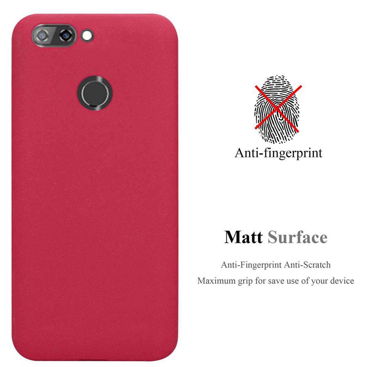 Cadorabo Schutzhülle für ZTE Blade V9 Hülle in Rot Handyhülle TPU Etui Cover Case