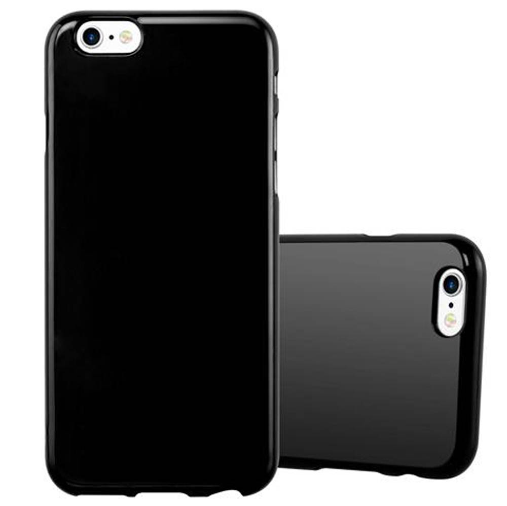 Cadorabo Schutzhülle für Apple iPhone 6 / 6S Hülle in Schwarz TPU Etui Hülle Case Cover