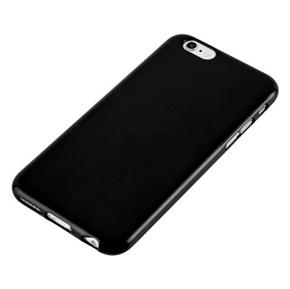 Cadorabo Schutzhülle für Apple iPhone 6 / 6S Hülle in Schwarz TPU Etui Hülle Case Cover