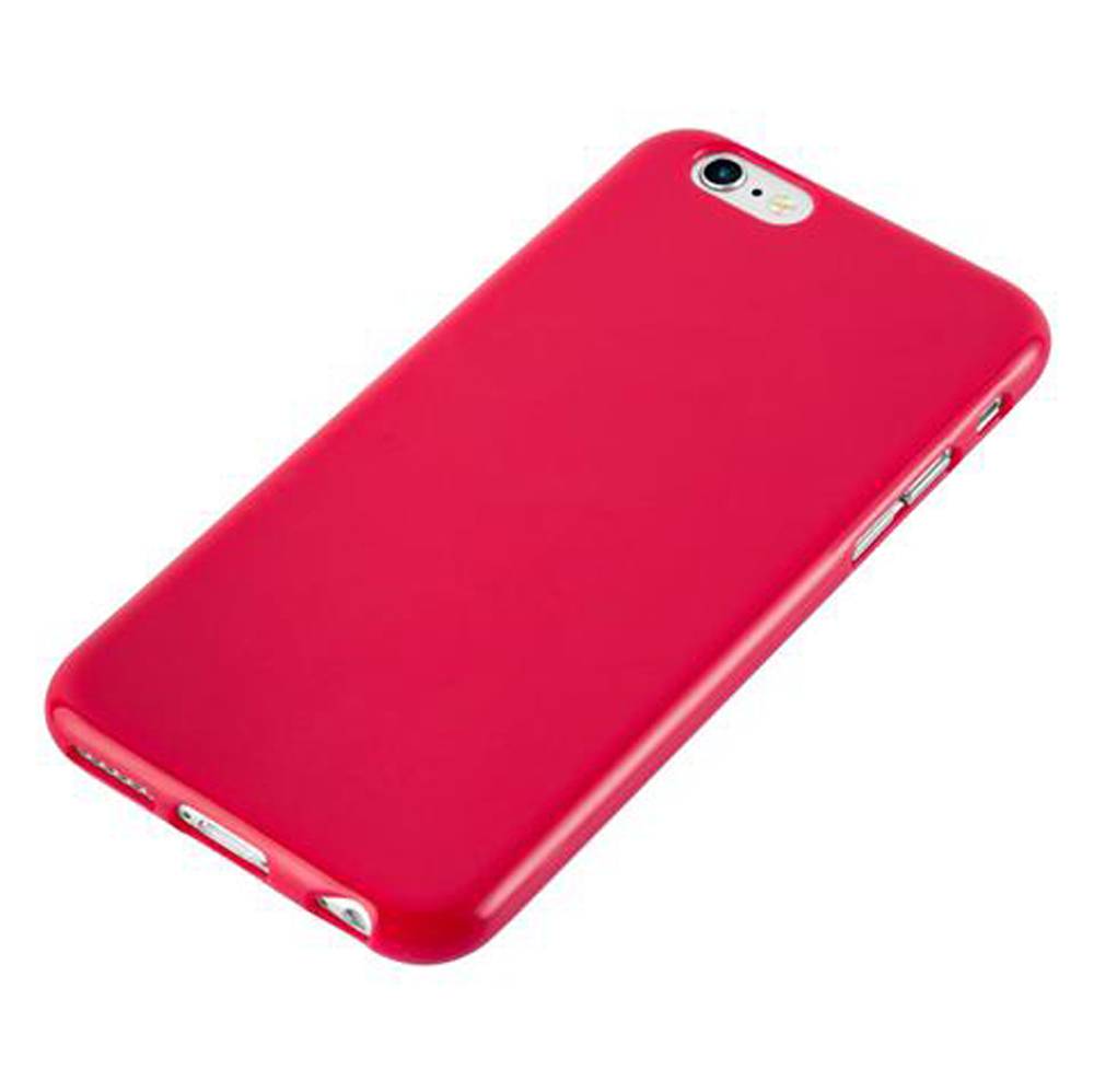 Cadorabo Schutzhülle für Apple iPhone 6 / 6S Hülle in Rot TPU Etui Hülle Case Cover