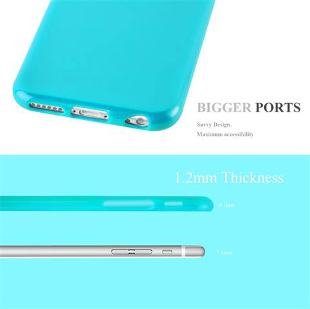 Cadorabo Schutzhülle für Apple iPhone 6 / 6S Hülle in Blau TPU Etui Hülle Case Cover